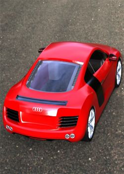 奥迪R8汽车外形结构模型下载