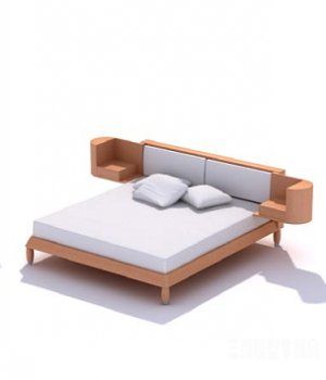 ľͷ3Dģ|Wood bed 3D model