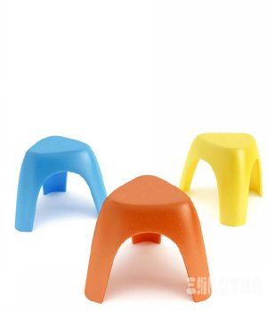 ͯϵ3Dģ|Children plastic stool 3D model