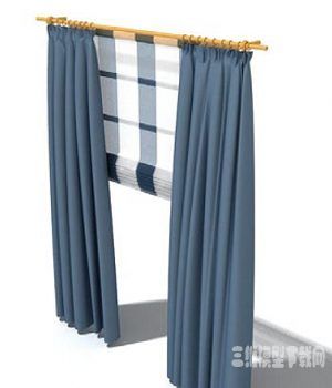 ɫ״ģ|Blue simple curtains