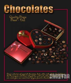 ɿɿװ3Dģ|Poser DAZ Exnem Chocolates - Props