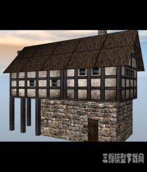 欧洲中世纪木房三维模型