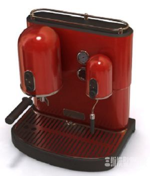 红色咖啡机模型免费下载