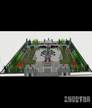 烈士陵园规划模型