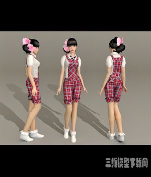 年轻中国女孩模型下载