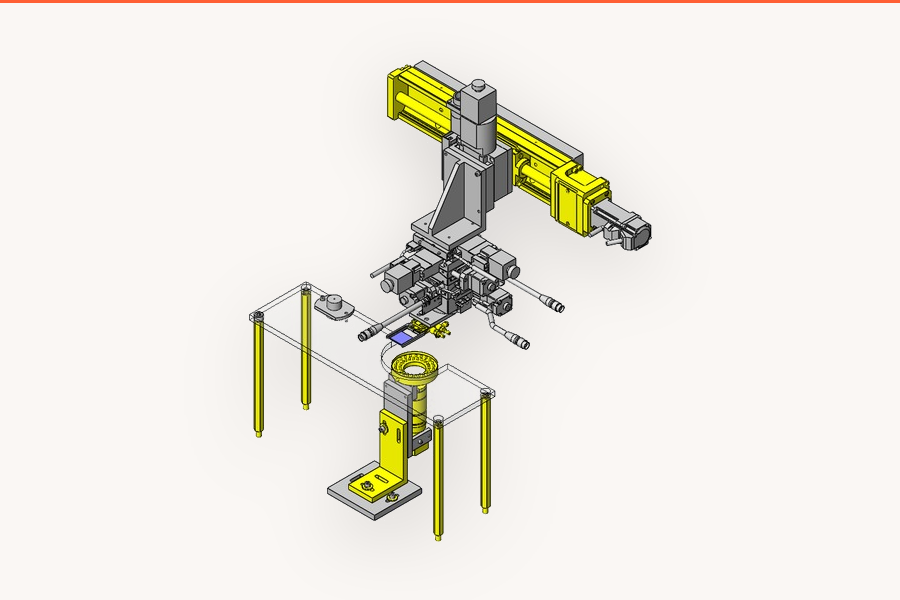 电子组装装置(SolidWorks完整装配体)
